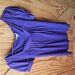 Very pretty Juniors L Purple Speechless short sleeved blouse